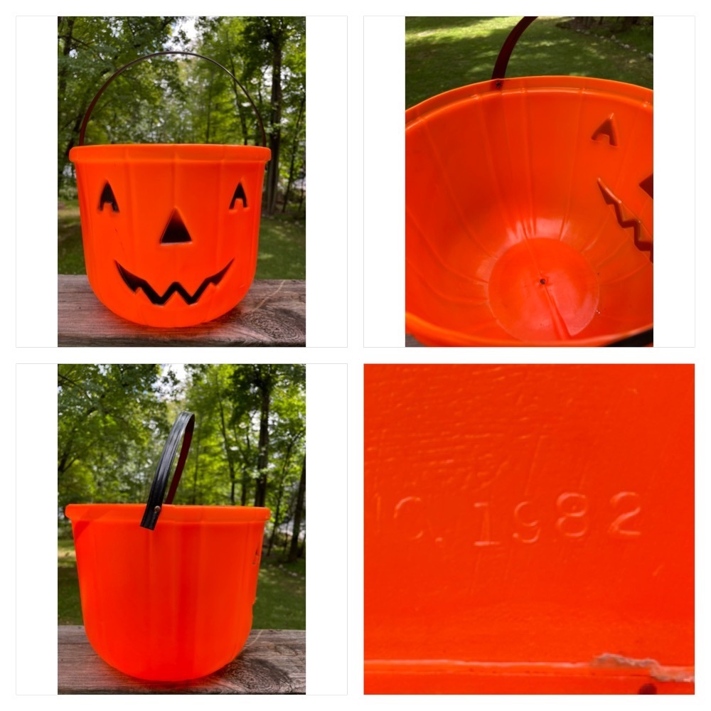 Vintage 82 Blow Mold Candy Bucket. Carolina Enterprises inc
